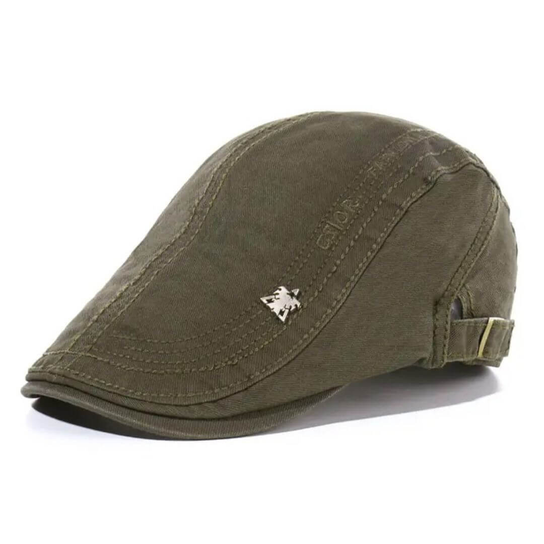 Structured Cotton Flat Cap | MINNEAPOLIS