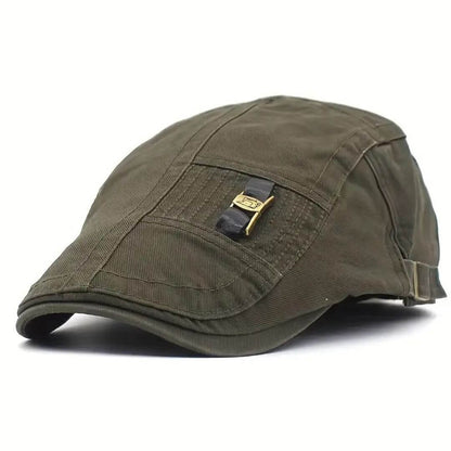 Twill Cotton Flat Cap | HARTFORD