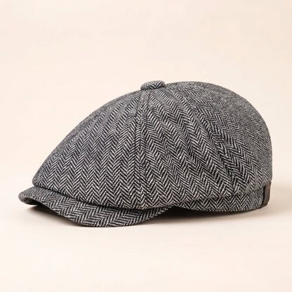 Herringbone Wool Cap